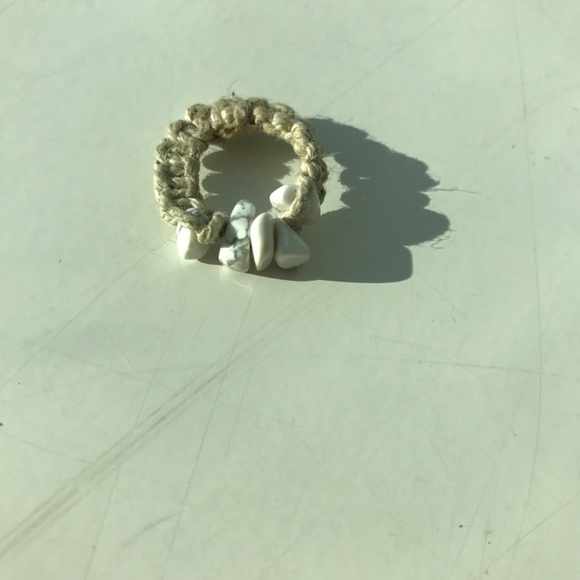 Macrame Gem Stone Rings - Picture 2 of 5